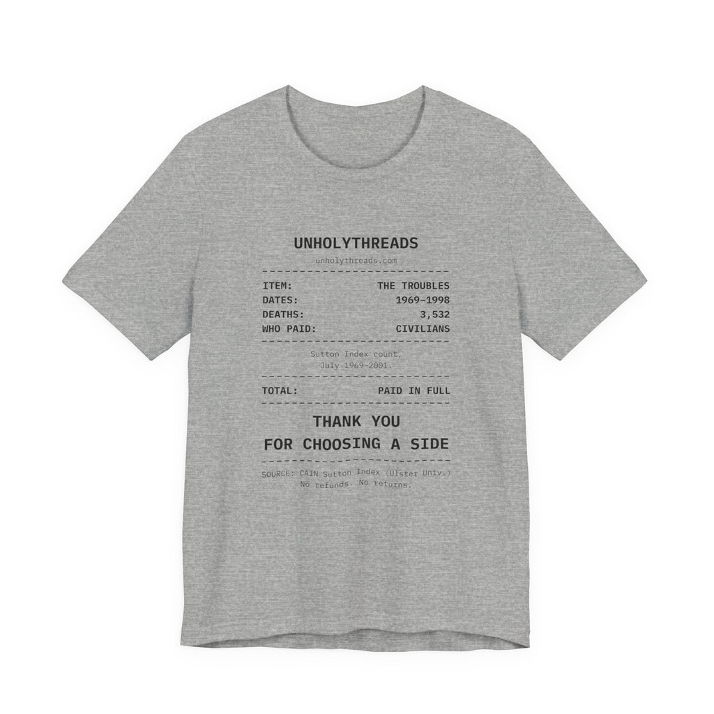 The Receipt: The Troubles Tee