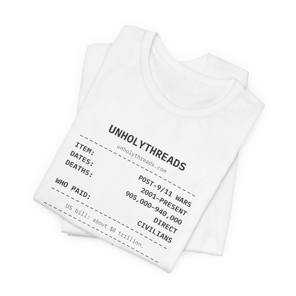 The Receipt: Post-9/11 Wars Tee