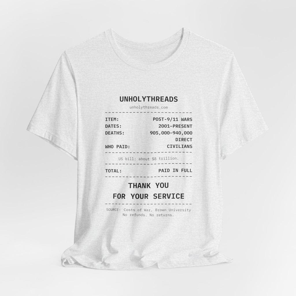 The Receipt: Post-9/11 Wars Tee