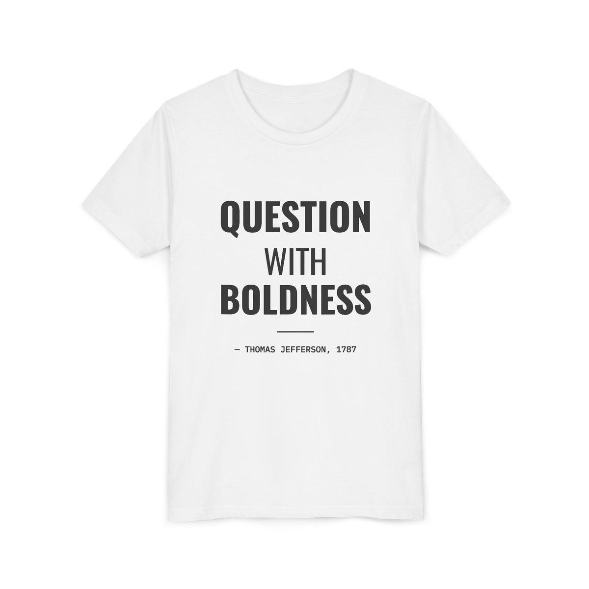 Question With Boldness Tee – Youth
