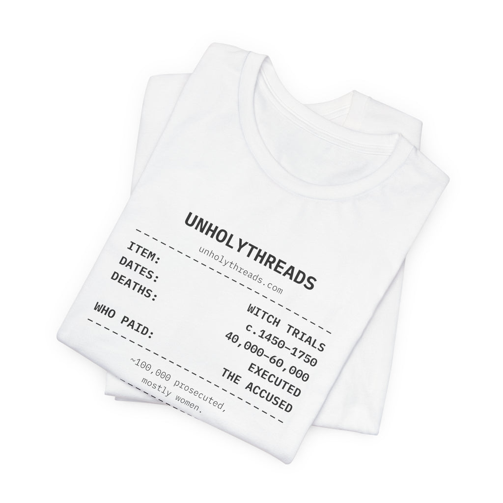 The Receipt: Witch Trials Tee