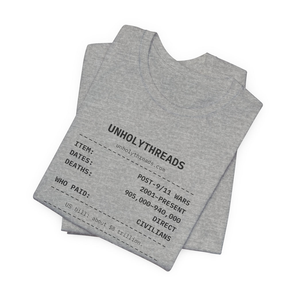 The Receipt: Post-9/11 Wars Tee