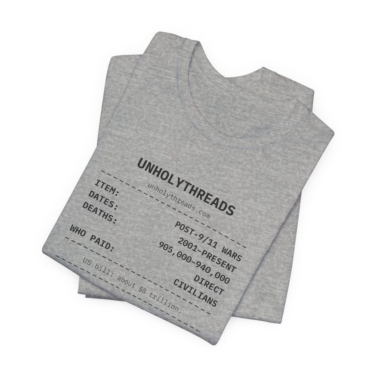 The Receipt: Post-9/11 Wars Tee