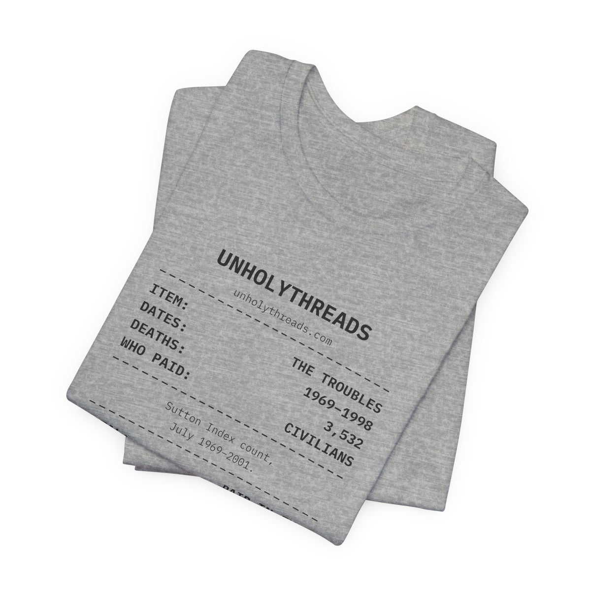 The Receipt: The Troubles Tee
