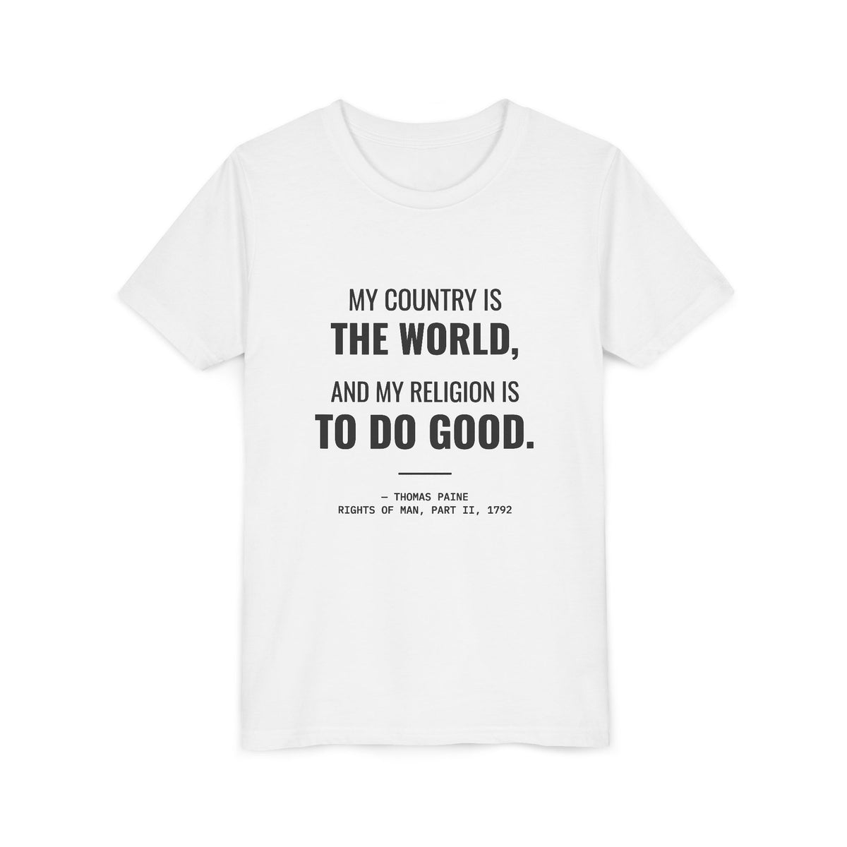 My Religion Is to Do Good Tee – Youth